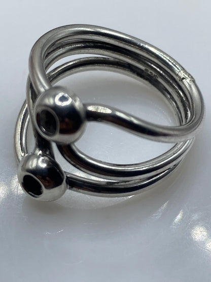 Anillo de Plata Doble Cuerpo Fluido — Diseño Orgánico — foto 5