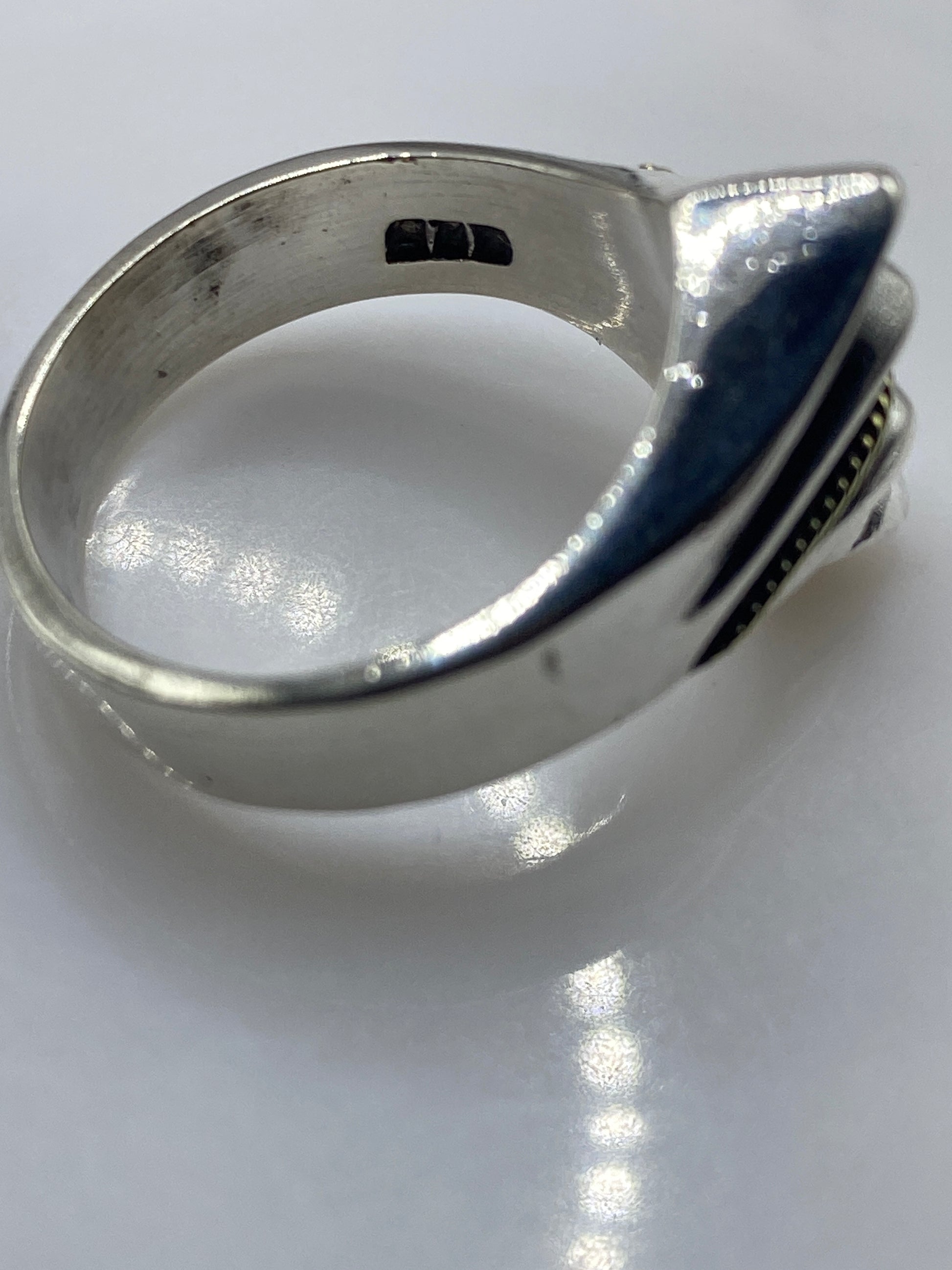 Anillo de Plata Bandas Superpuestas Arquitectónico — Taxco .925 — foto 5