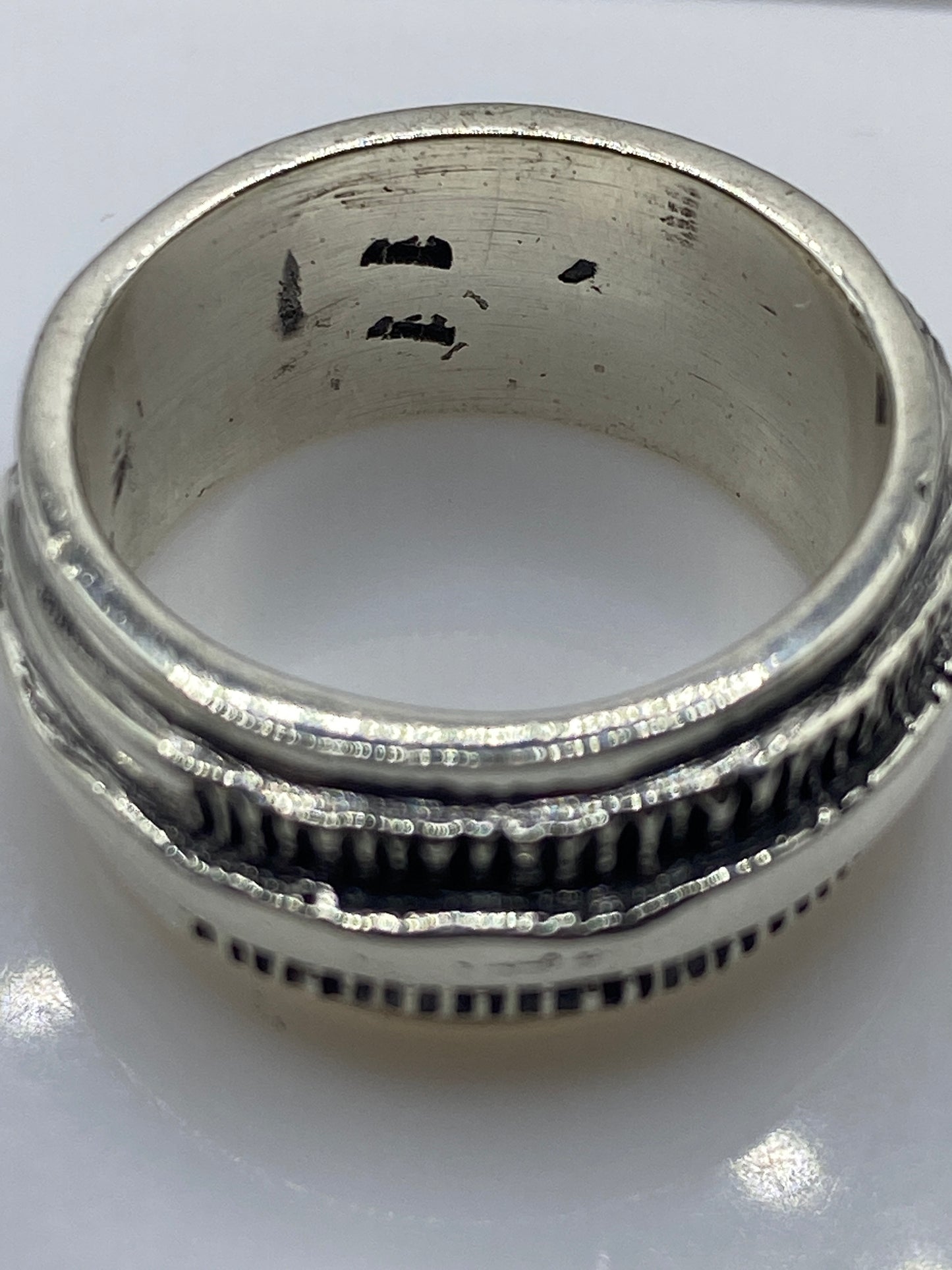 Anillo de Plata .925 Bandas Texturadas — Hombre — foto 5