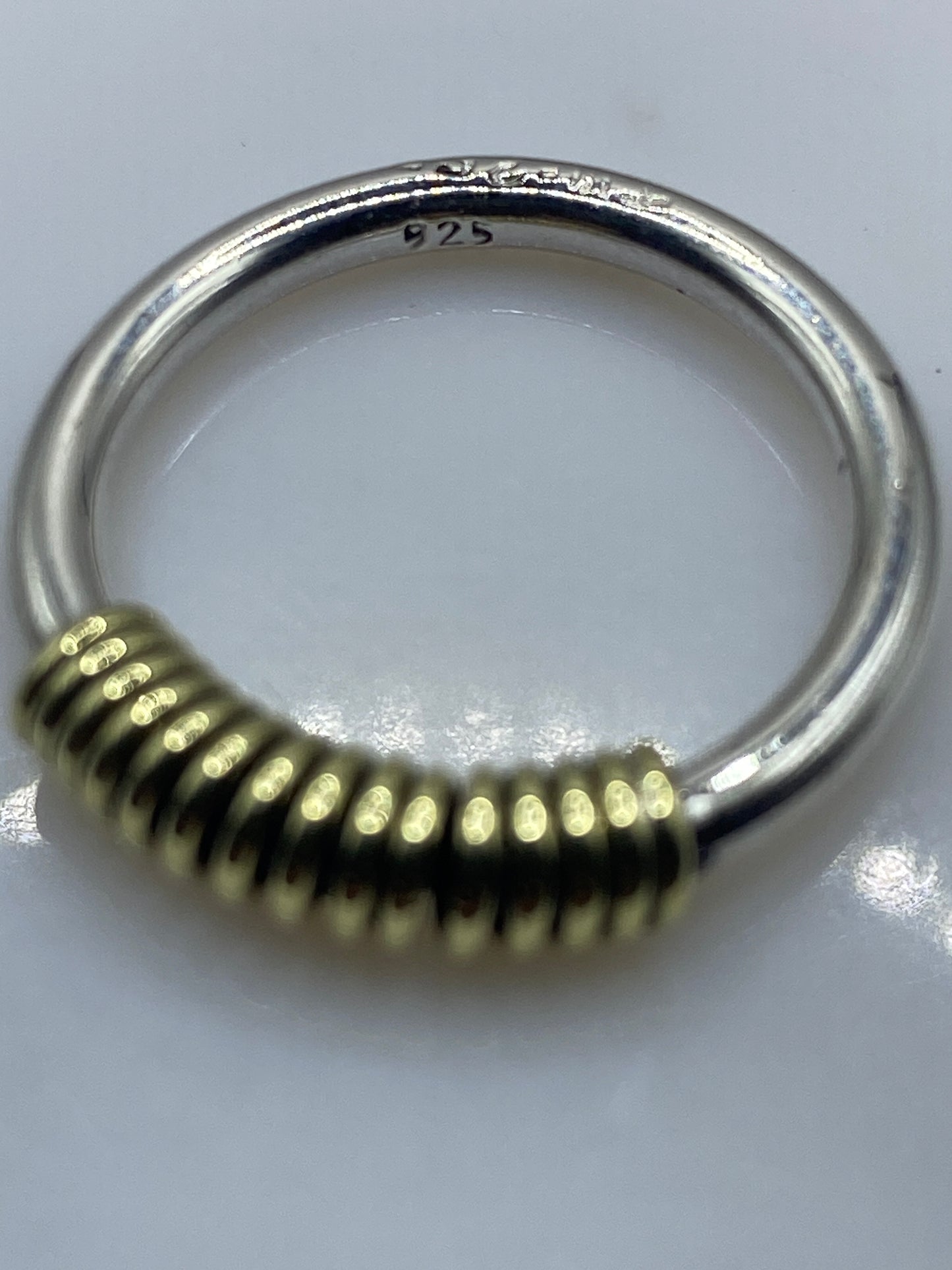 Anillo de Plata Espiral Texturizado — Banda Unisex .925 — foto 5