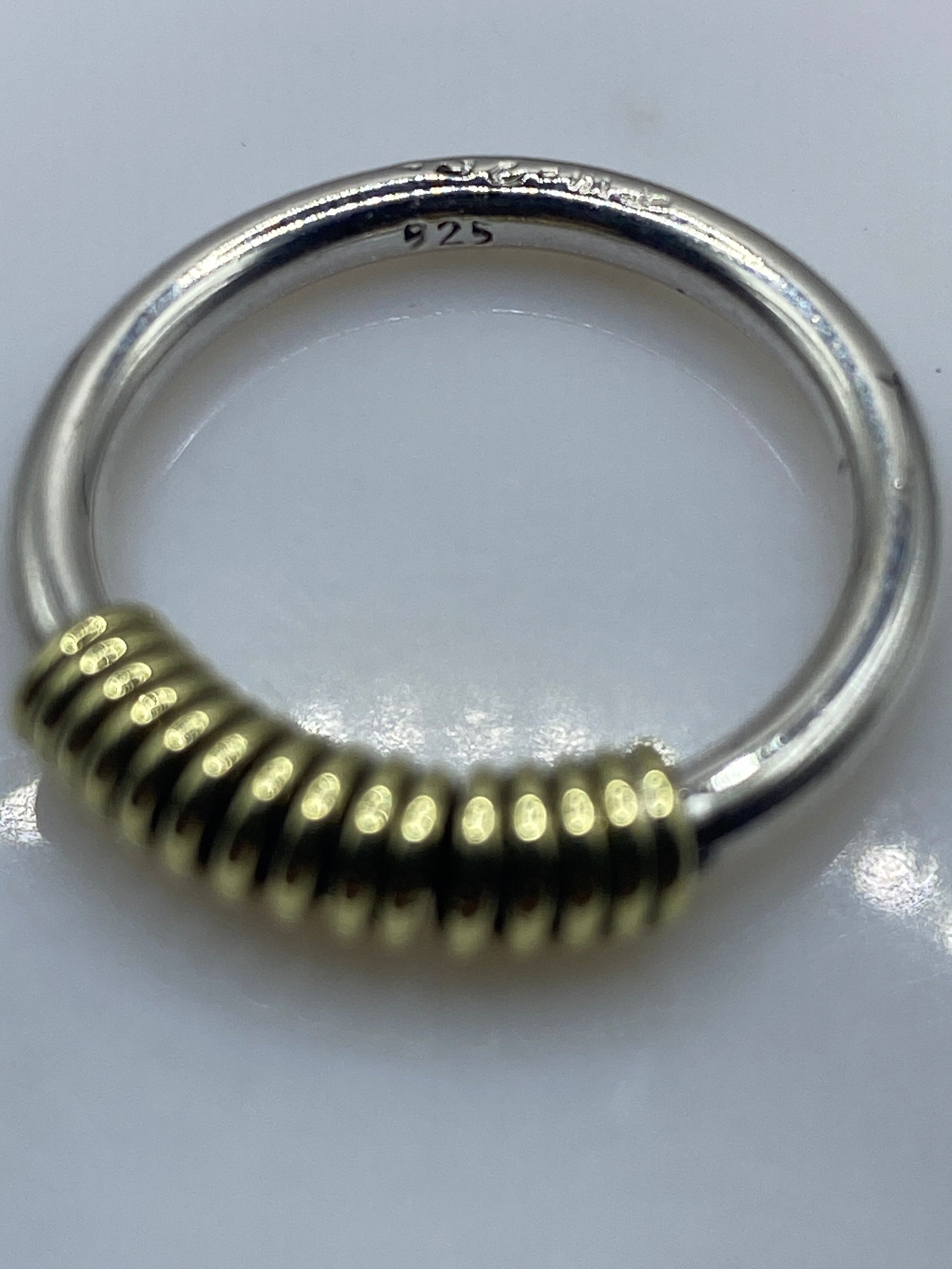Anillo de Plata Espiral Texturizado — Banda Unisex .925 — foto 5