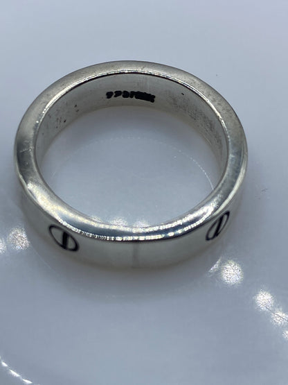 Anillo de Plata .925 Banda Lisa con Sello — Minimalista Unisex — foto 5
