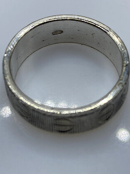 Anillo de Plata Banda Geométrica Texturizada — Unisex — foto 5