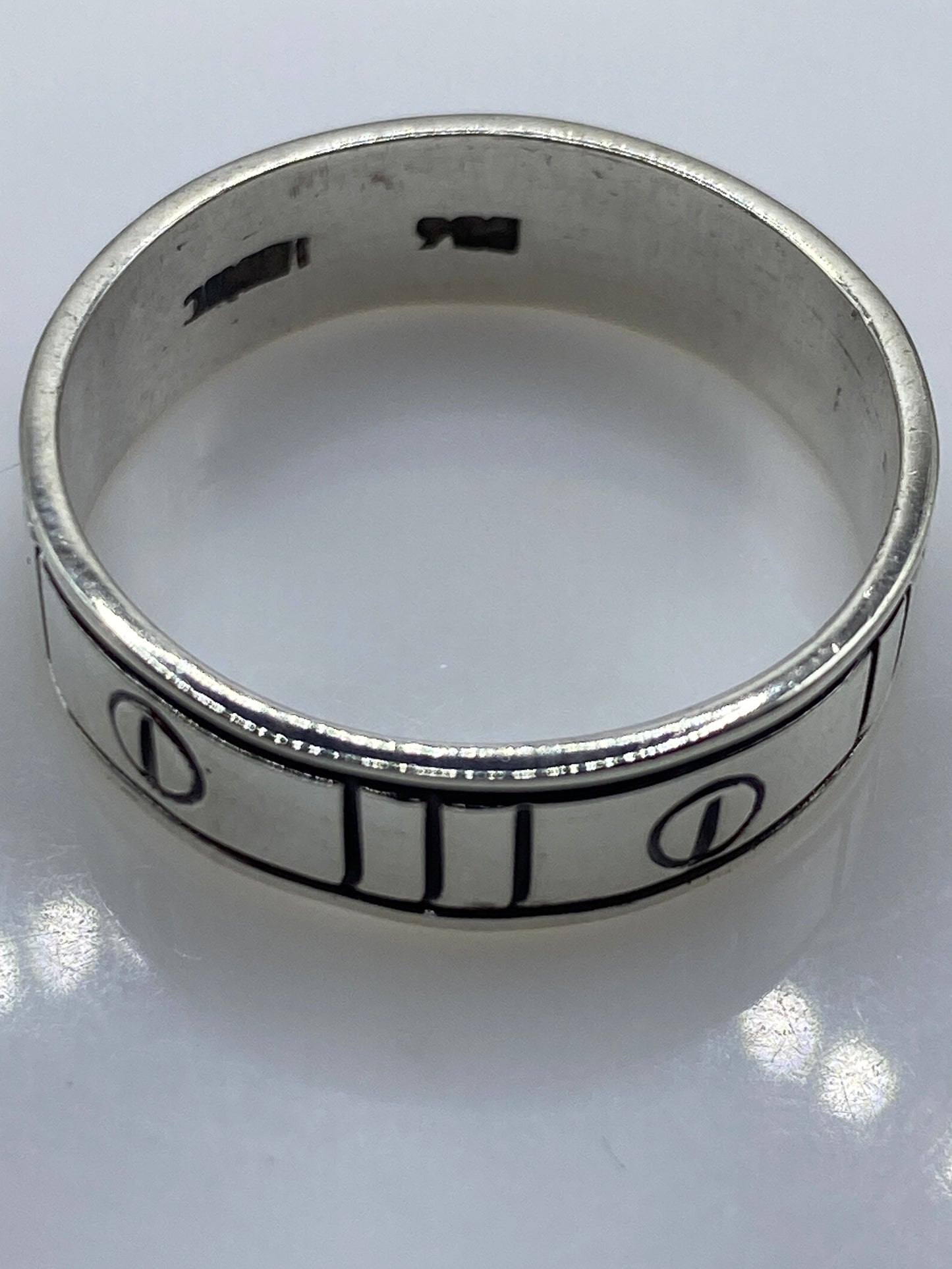 Anillo de Plata Sello Arquitectónico — Uso Diario Hombre — foto 5