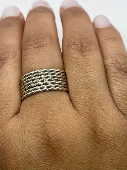 Anillo de Plata Eslabones Retorcidos — Taxco .925 — foto 5