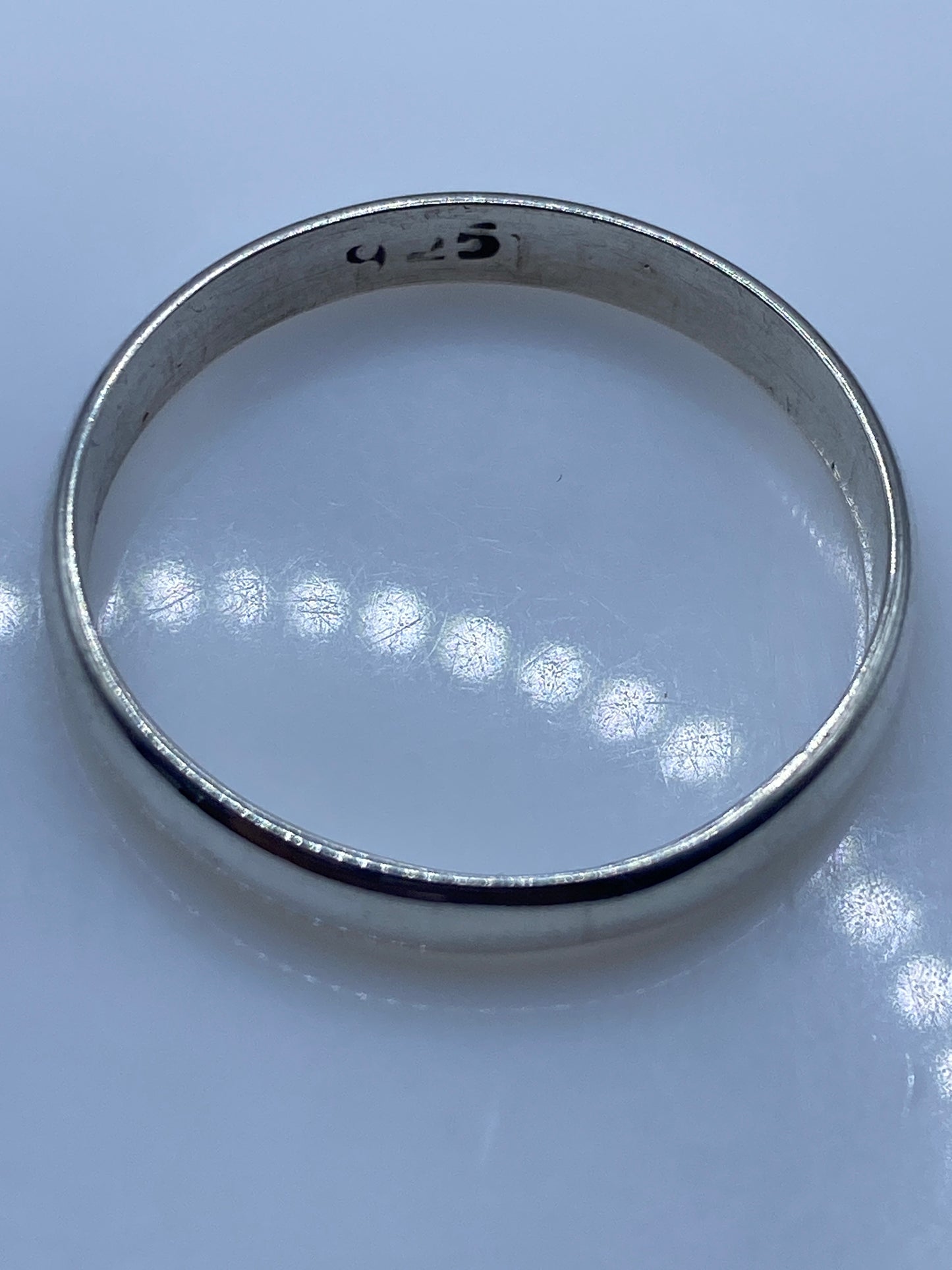 Anillo de Plata Banda Pulida Minimalista — Uso Diario — foto 5