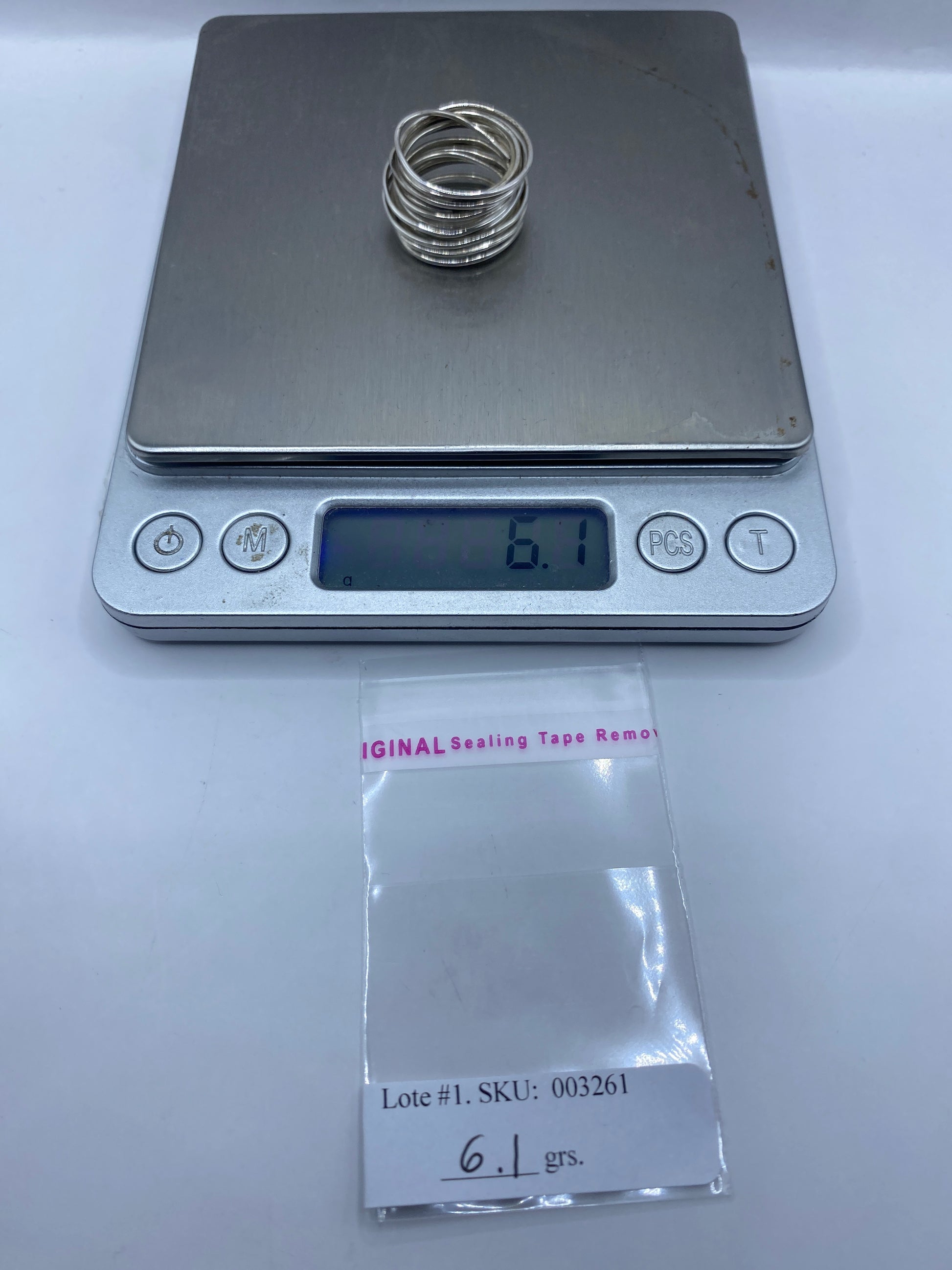 Anillo de Plata Multicapa Bandas Texturizadas — Minimalista — foto 5
