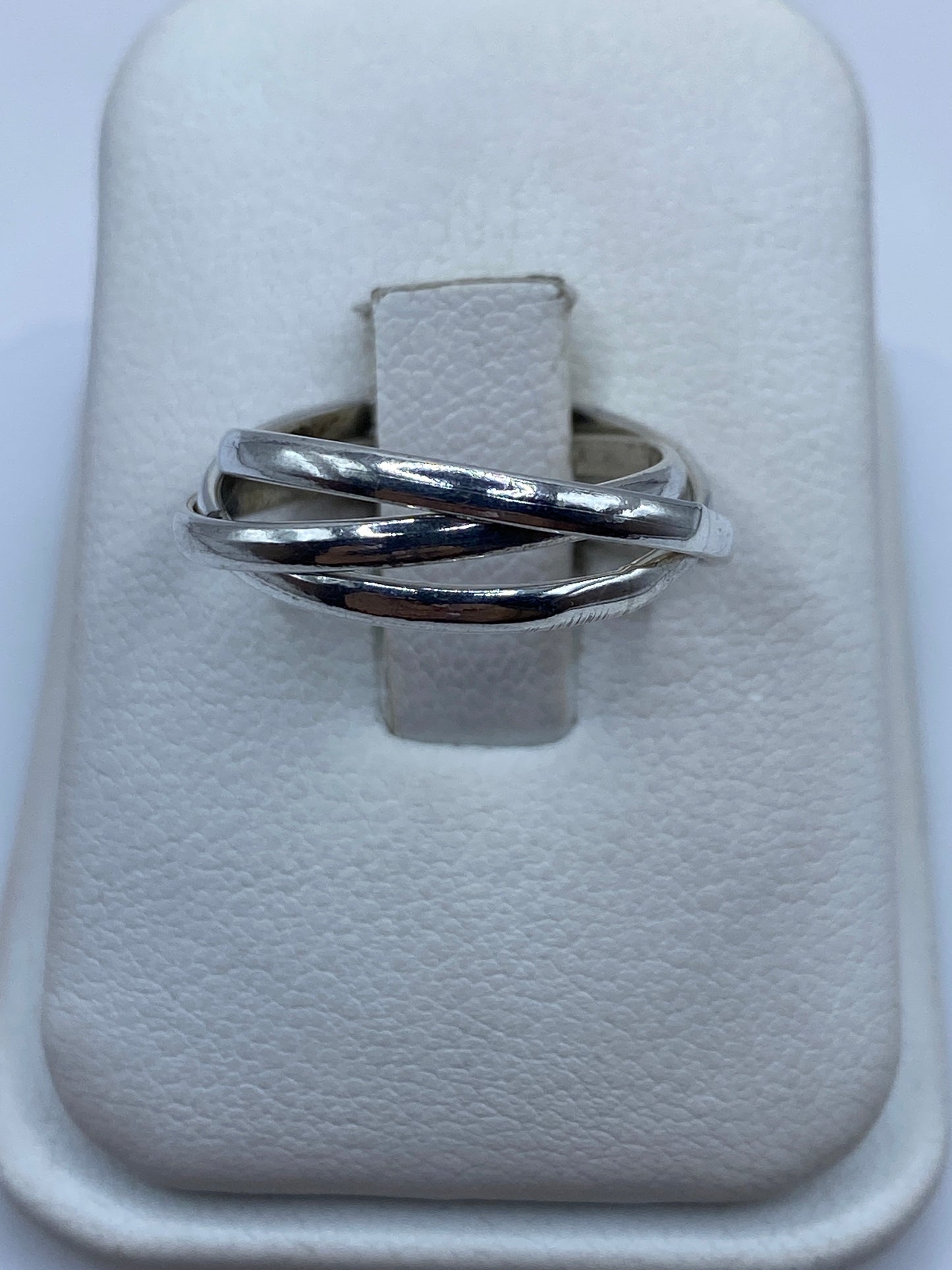 Anillo de Plata Bandas Entrelazadas — Minimalista Taxco — foto 1