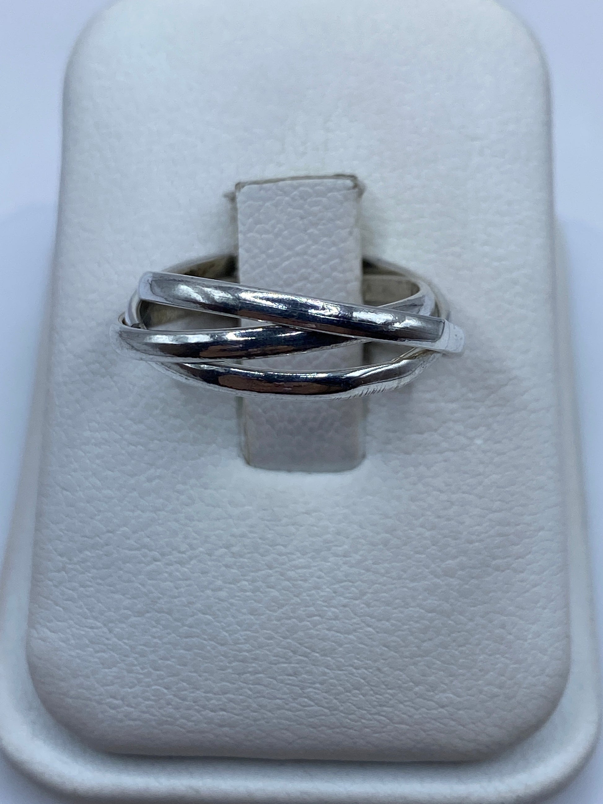 Anillo de Plata Bandas Entrelazadas — Minimalista Taxco — foto 1