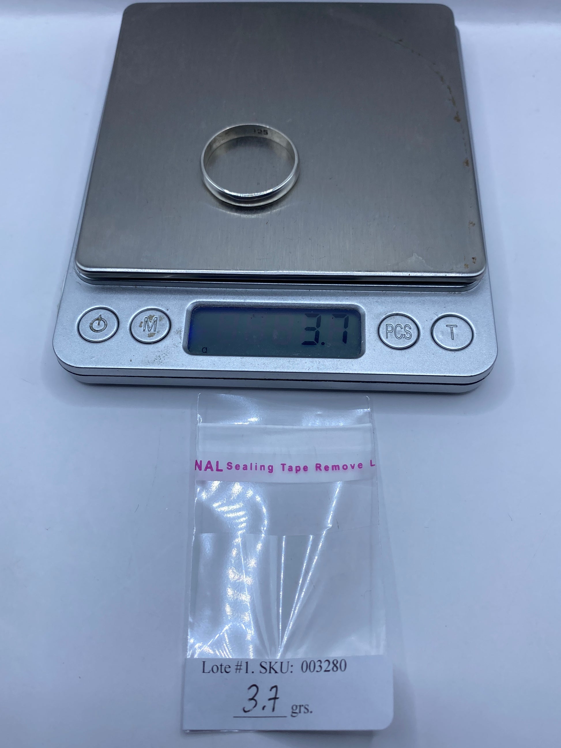 Anillo de Plata Banda Lisa Pulida — Minimalista Diario — foto 6