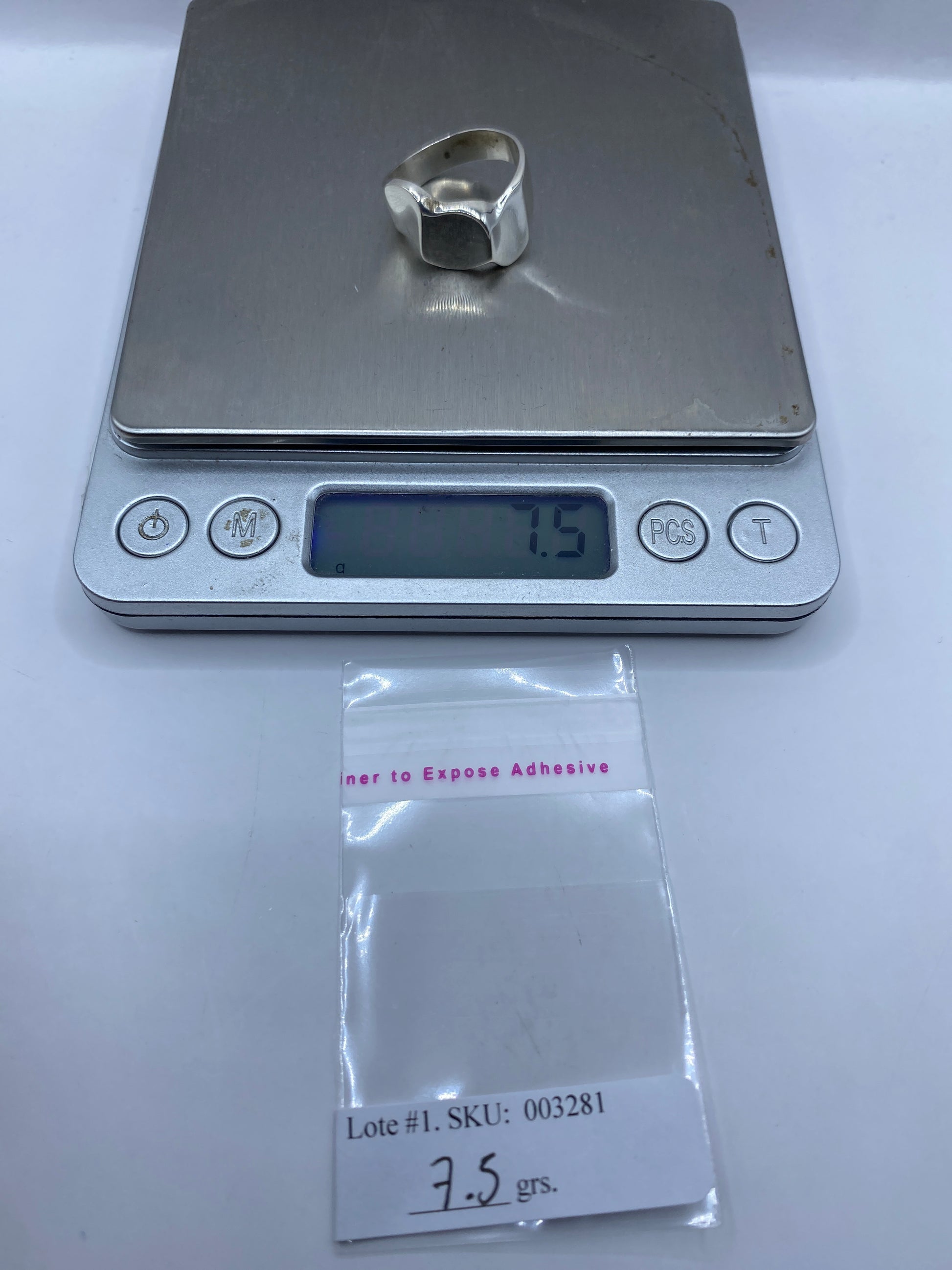 Anillo de Plata Pura Forma Orgánica Fluida — foto 6