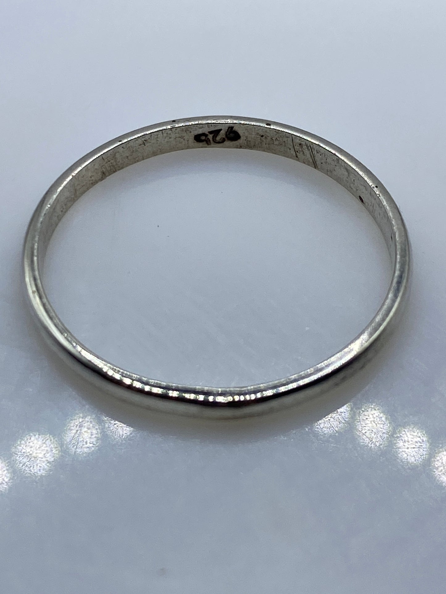 Anillo Plata Banda Pulida Minimalista — Uso Diario — foto 5