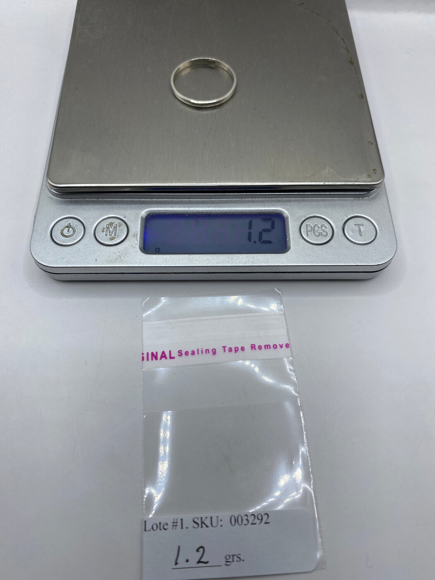 Anillo Plata Banda Pulida Minimalista — Uso Diario — foto 6