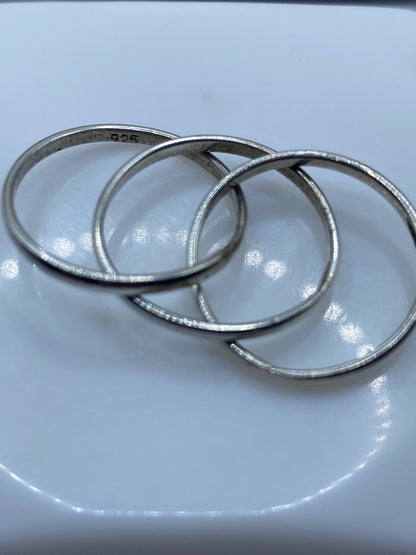 Anillo de Plata Tres Bandas Envolventes — Minimalista Diario — foto 5