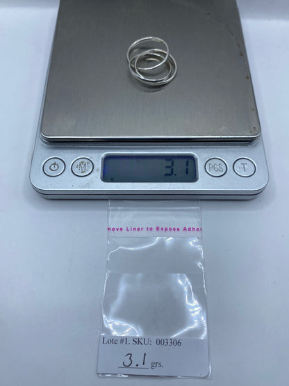 Anillo de Plata Tres Bandas Envolventes — Minimalista Diario — foto 6