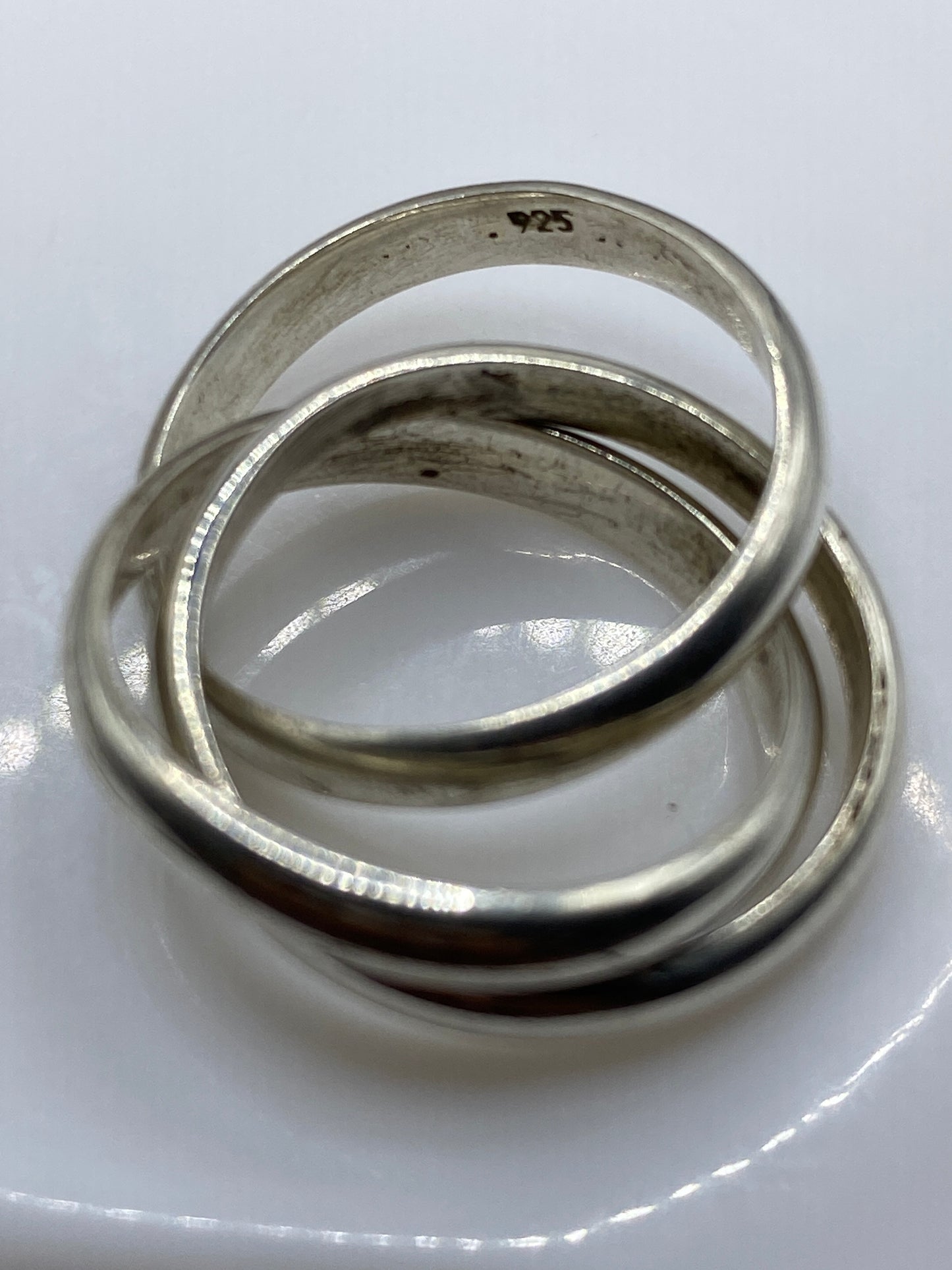 Anillo de Plata Entrelazado — Bandas Pulidas .925 — foto 5
