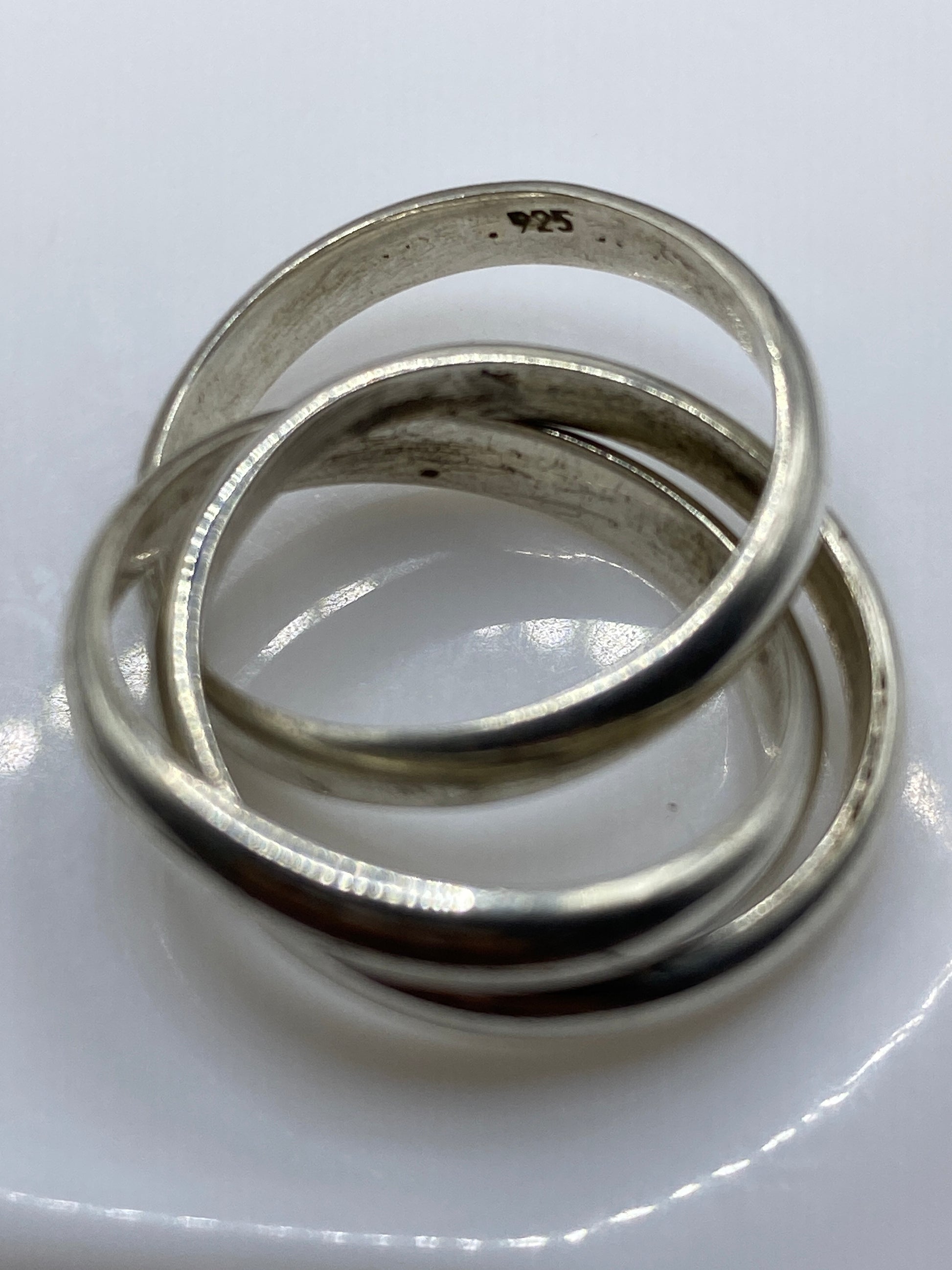 Anillo de Plata Entrelazado — Bandas Pulidas .925 — foto 5