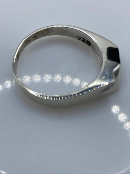 Anillo de Plata con Ónix Negro — Diseño Minimalista Unisex — foto 5