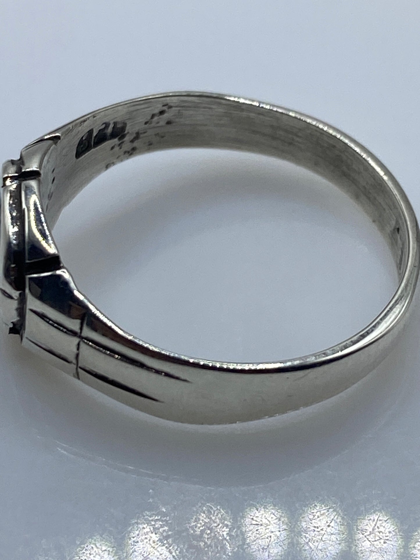 Anillo de Plata Malaquita Verde — Solitario Minimalista — foto 5