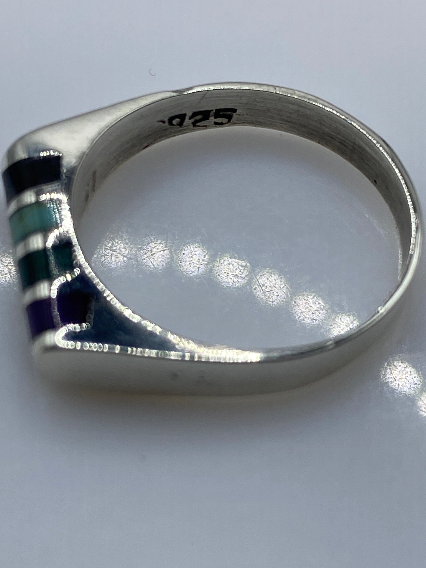 Anillo de Plata Turquesa Multicolor — Étnico Taxco — foto 5