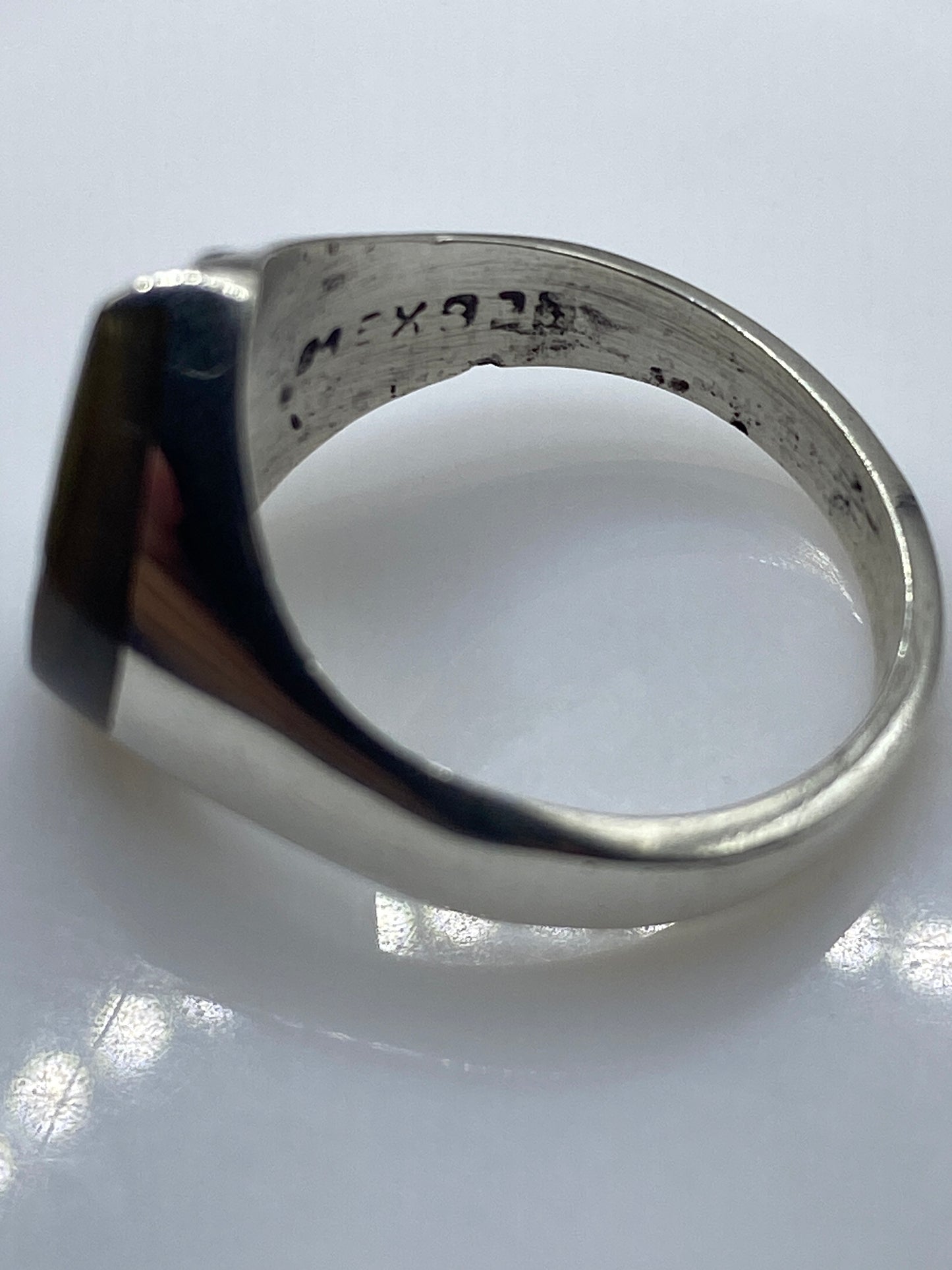 Anillo de Plata Gota con Piedra Natural — Diseño Moderno — foto 5