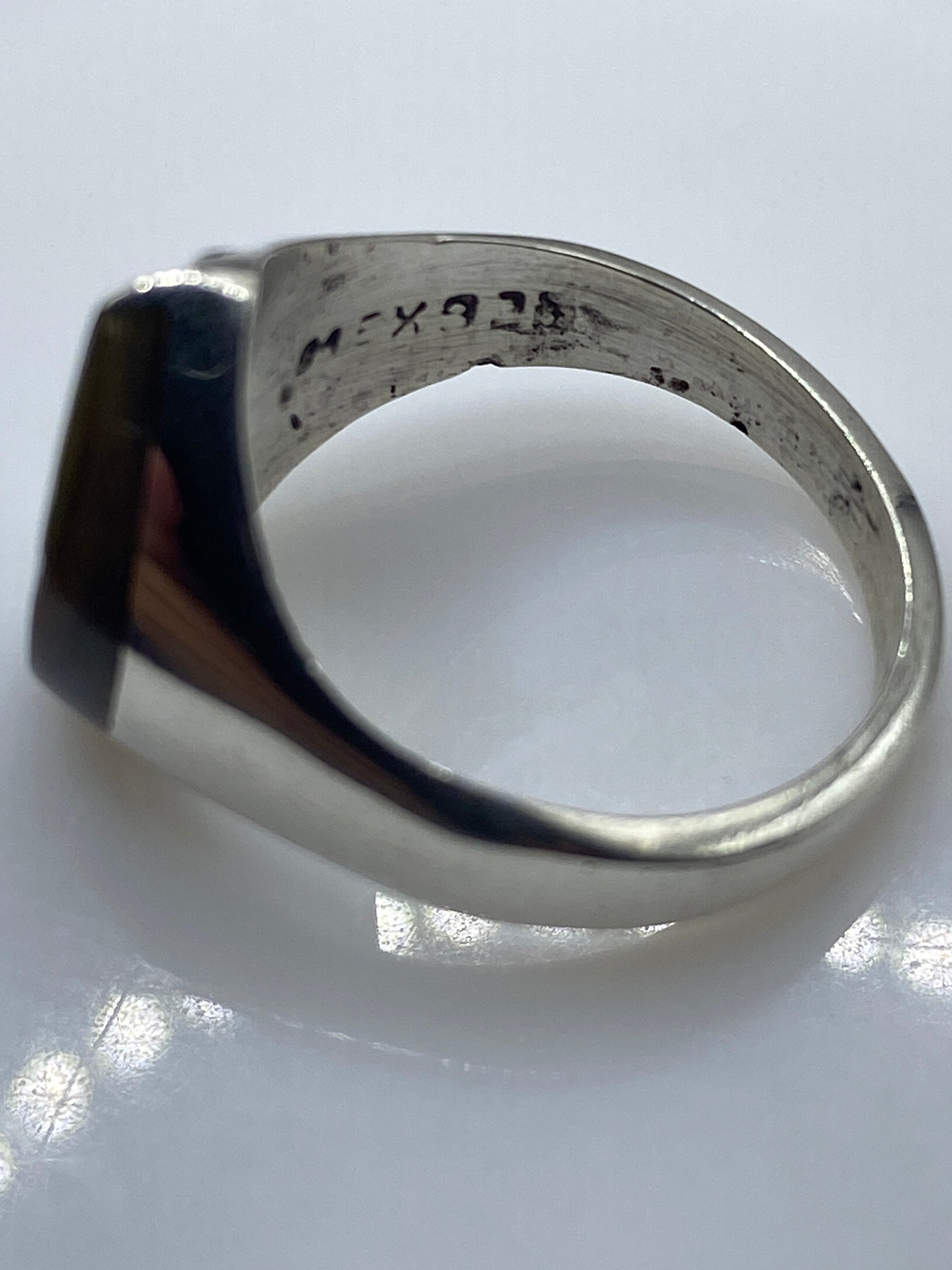 Anillo de Plata Gota con Piedra Natural — Diseño Moderno — foto 5