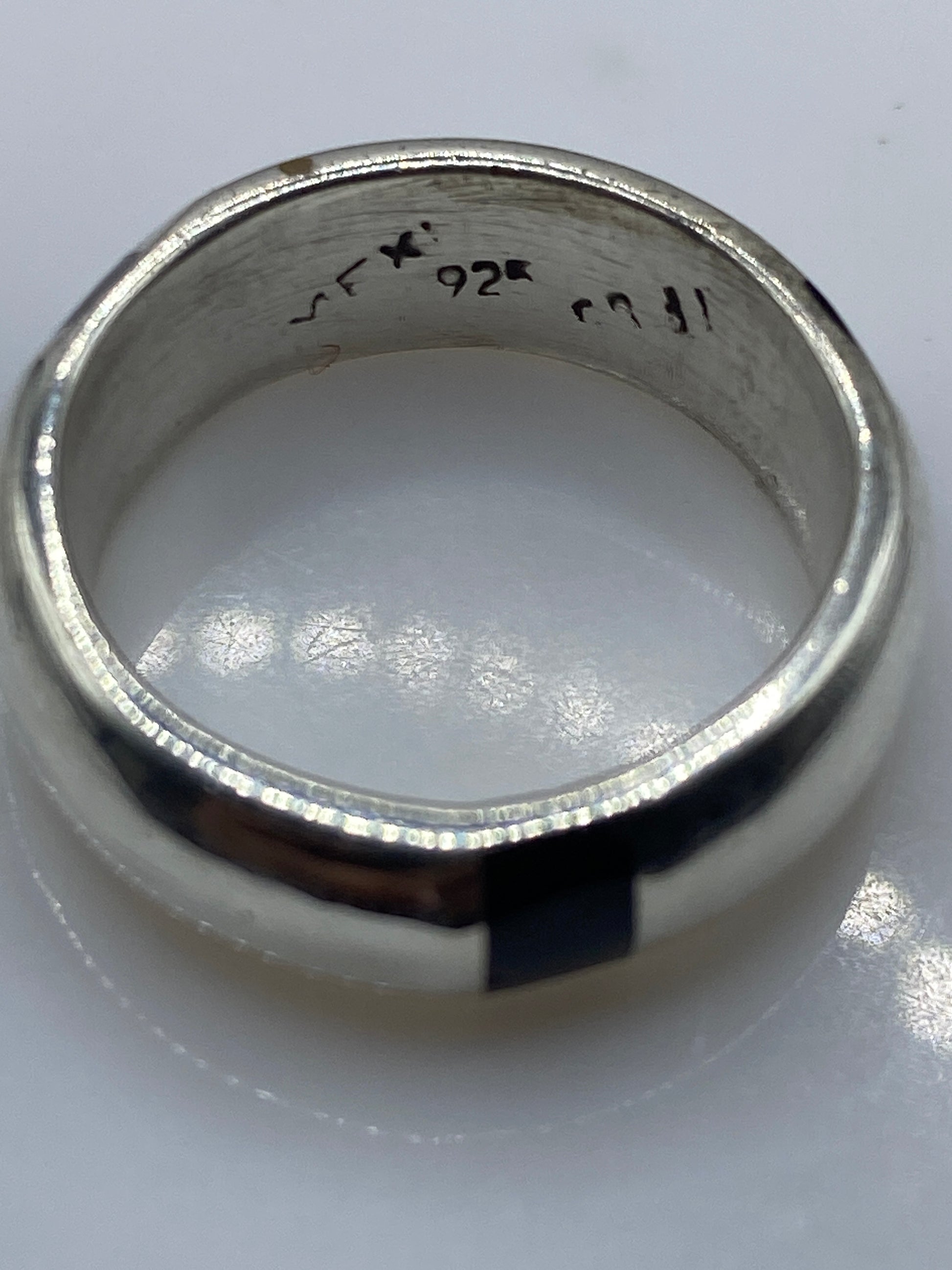 Anillo de Plata Ónix Negro Banda Ancha — Unisex Taxco — foto 5