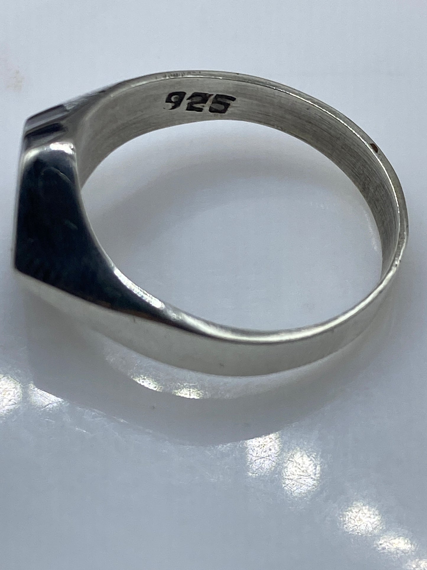 Anillo de Plata Ónix Negro Minimalista — Unisex — foto 5