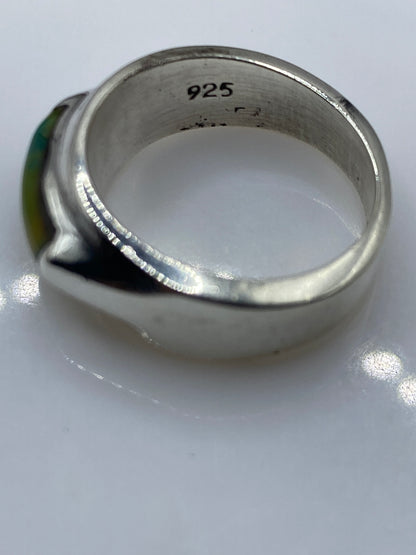 Anillo de Plata .925 con Piedra Verde y Negro — Moderno Unisex — foto 5