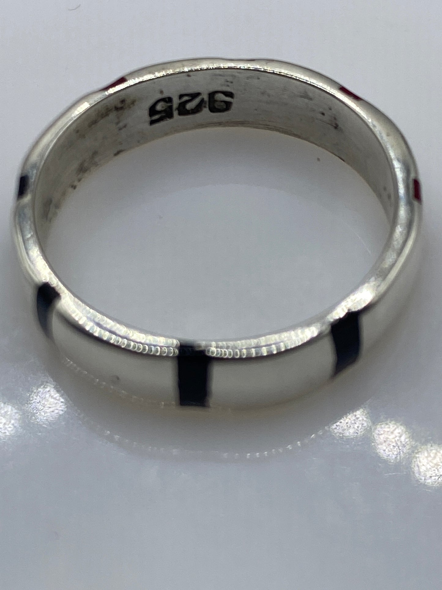 Anillo de Plata Ónix Negro — Banda Geométrica Unisex — foto 5