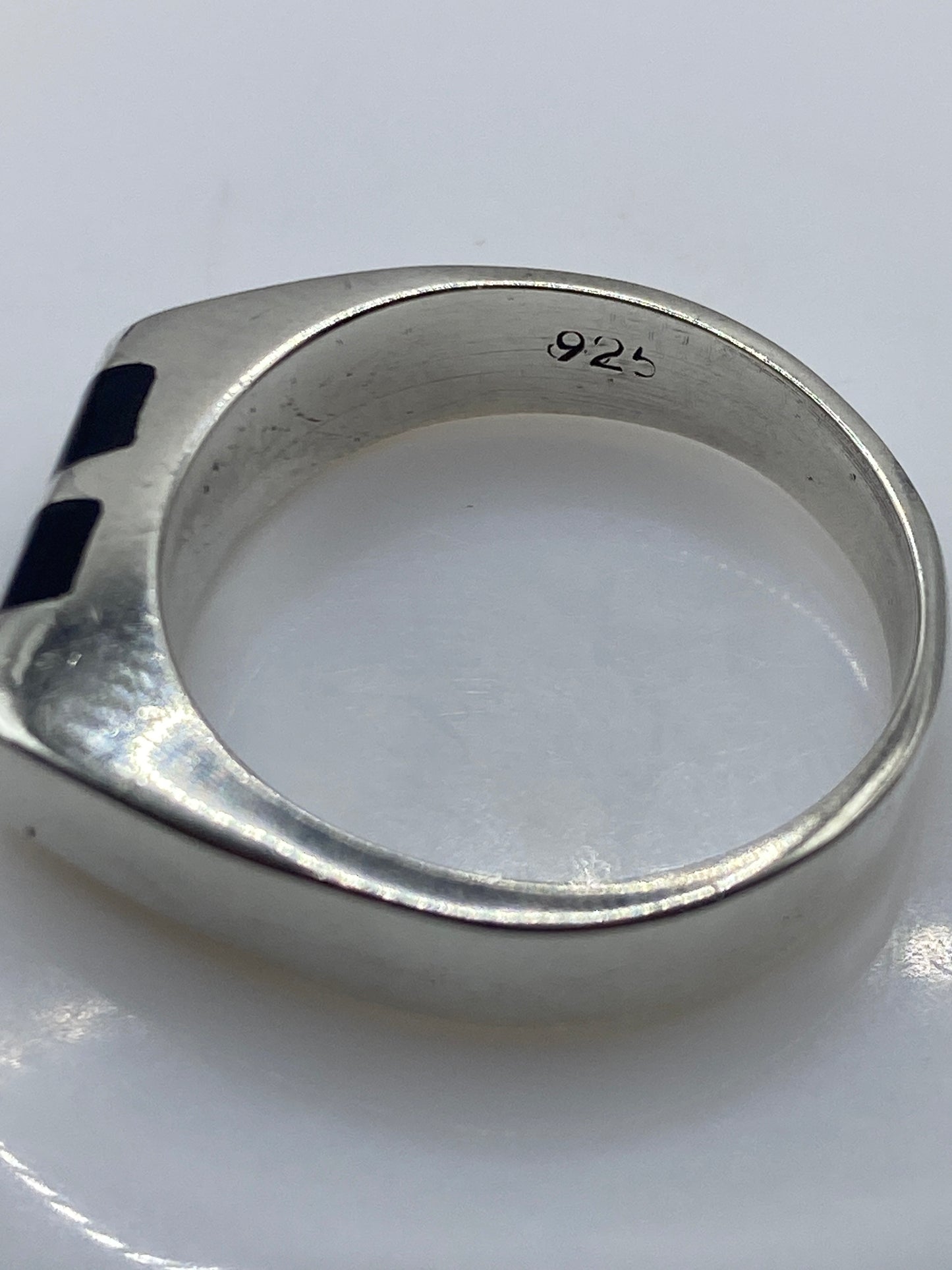Anillo de Plata con Ónix Negro — Minimalista Geométrico — foto 5