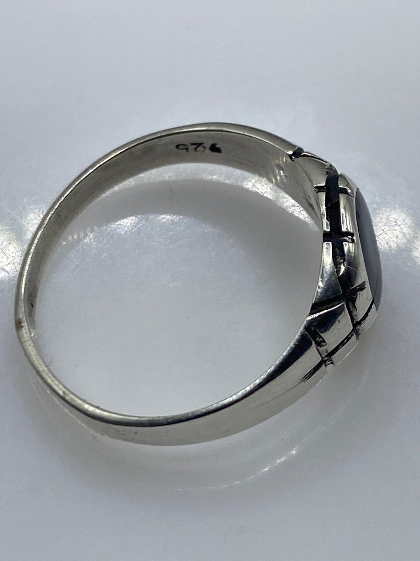 Anillo de Plata .925 con Ónix Negro — Minimalista Unisex — foto 5