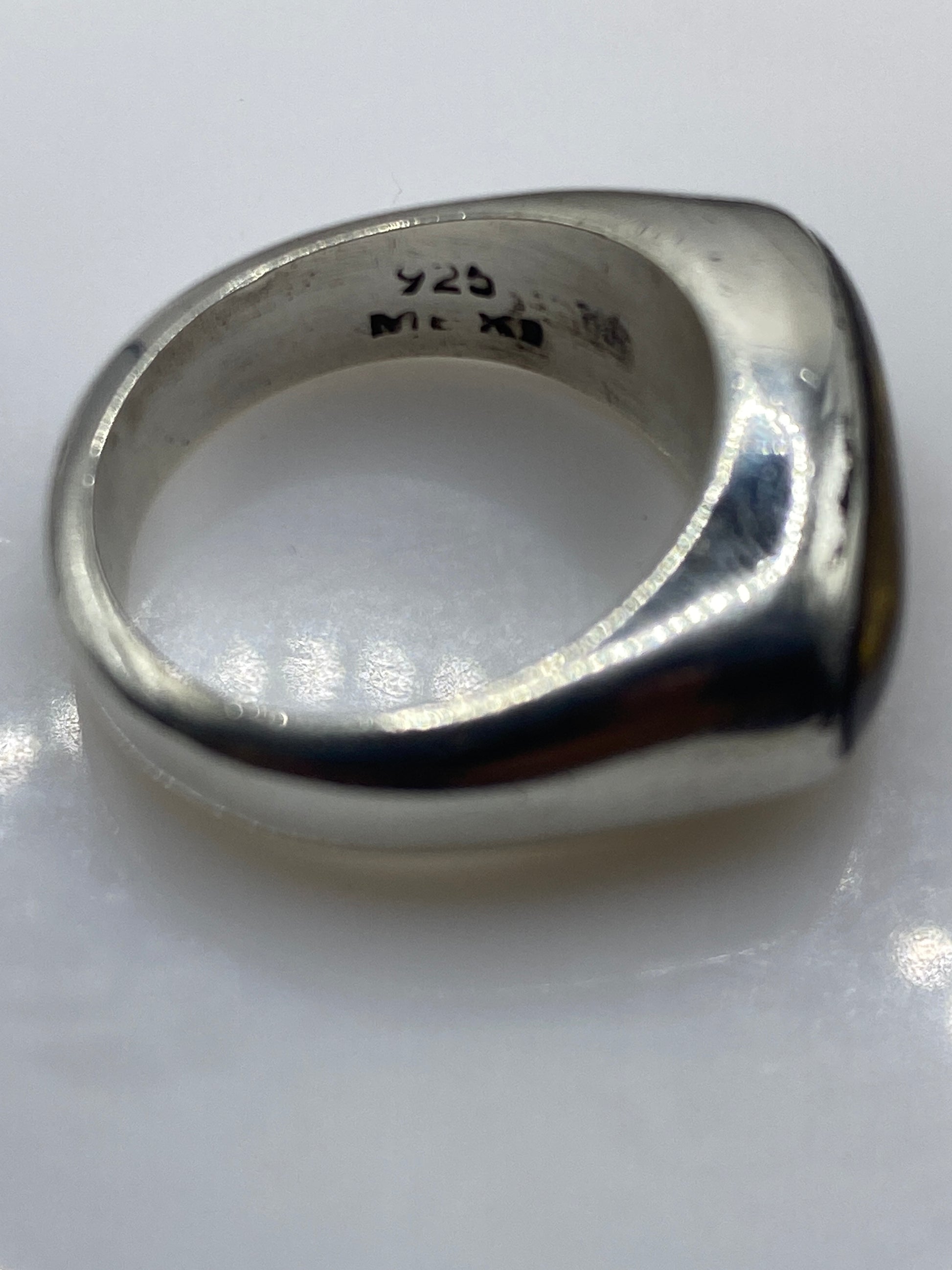 Anillo Sello de Plata con Piedra Café — Unisex Taxco — foto 5