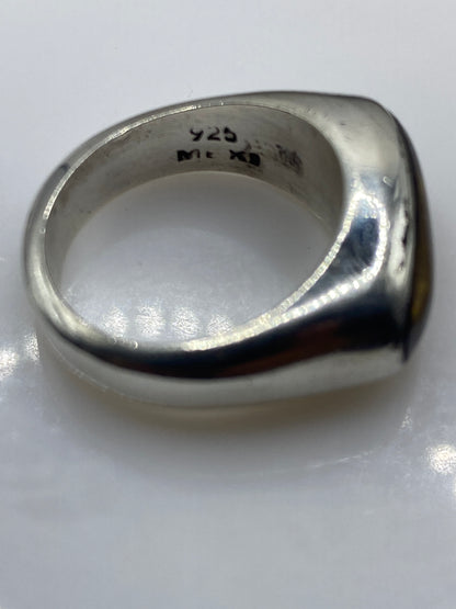 Anillo Sello de Plata con Piedra Café — Unisex Taxco — foto 5