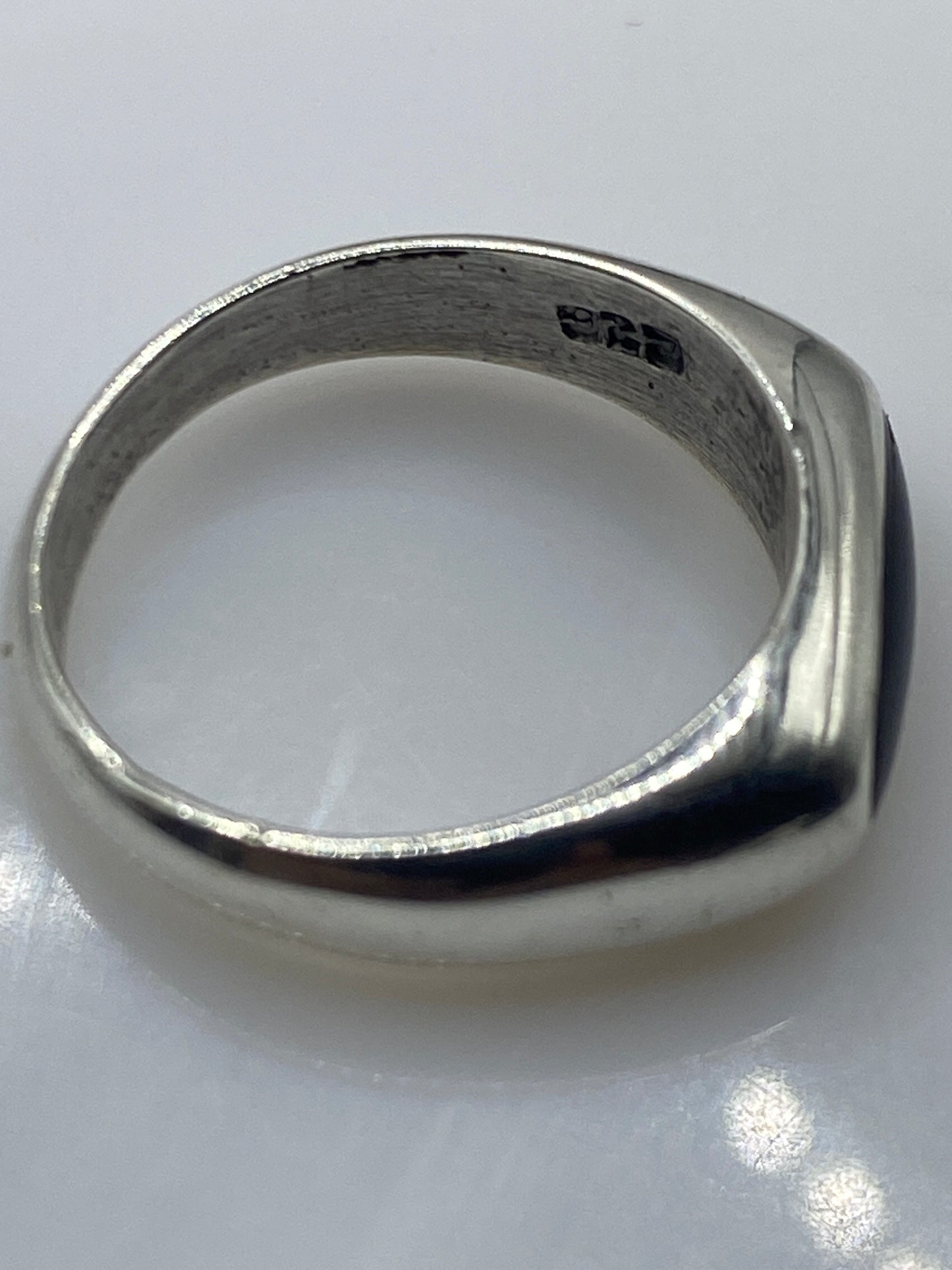 Anillo de Plata con Ónix Negro — Minimalista Talla 5 — foto 5