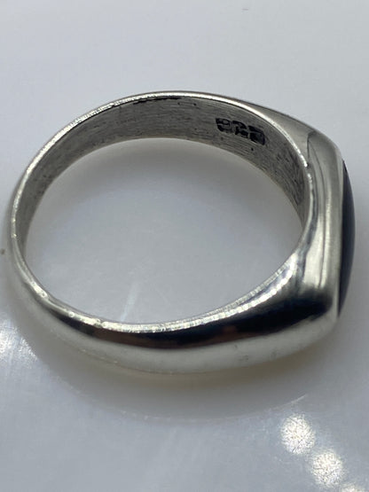 Anillo de Plata con Ónix Negro — Minimalista Talla 5 — foto 5