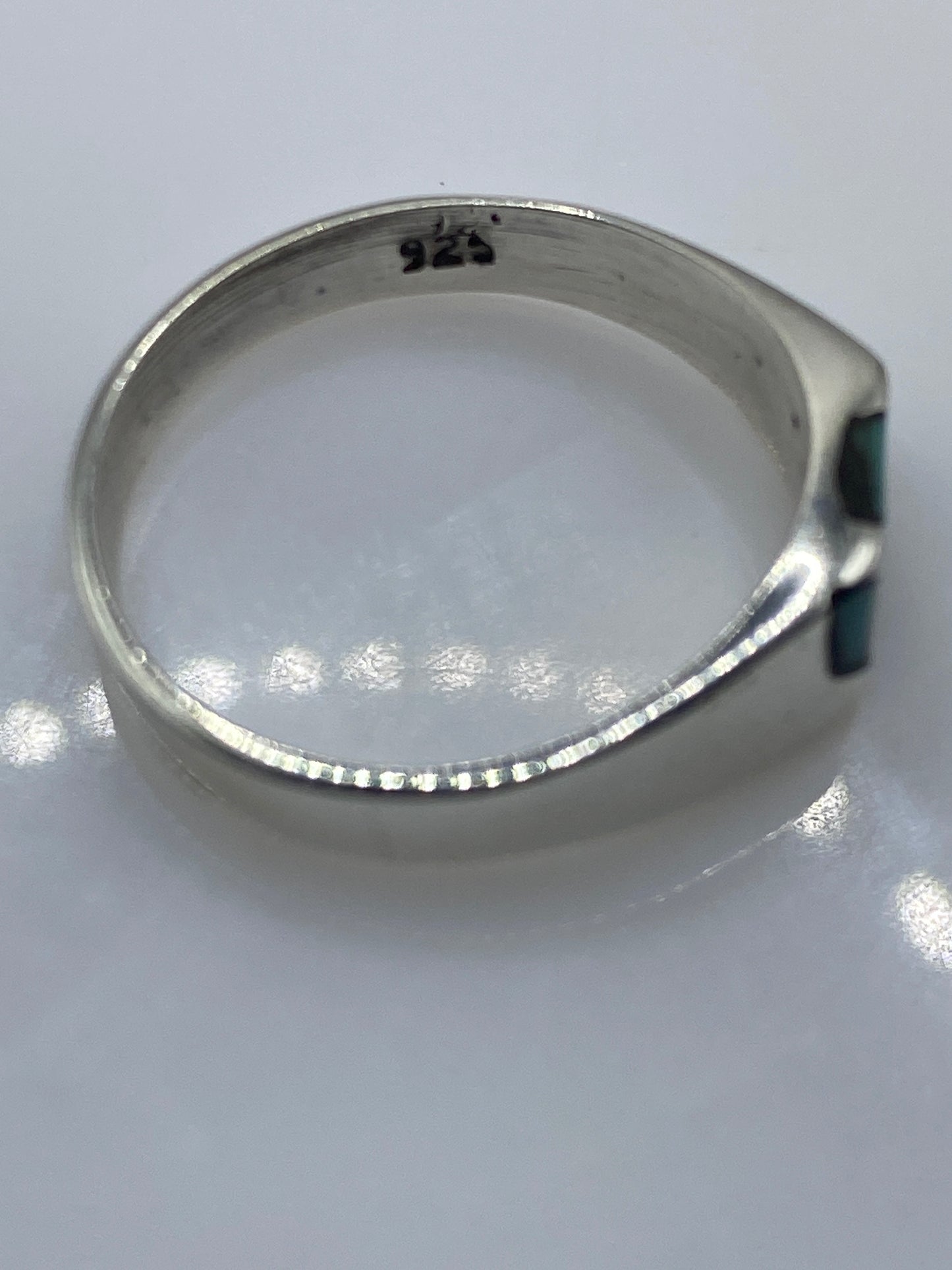 Anillo de Plata Turquesa Azul — Minimalista Unisex — foto 5