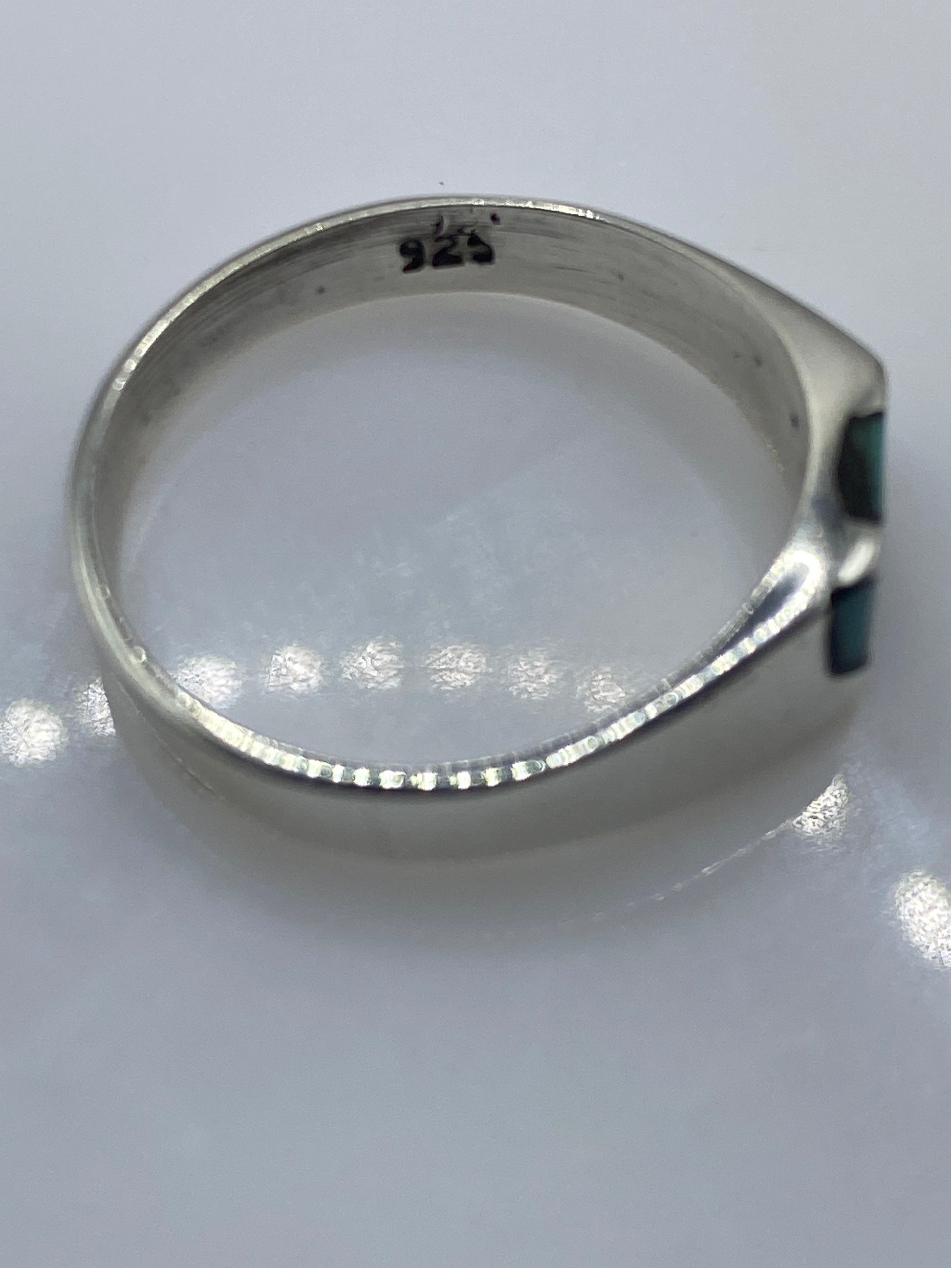 Anillo de Plata Turquesa Azul — Minimalista Unisex — foto 5