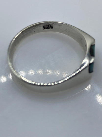 Anillo de Plata Turquesa Azul — Minimalista Unisex — foto 5