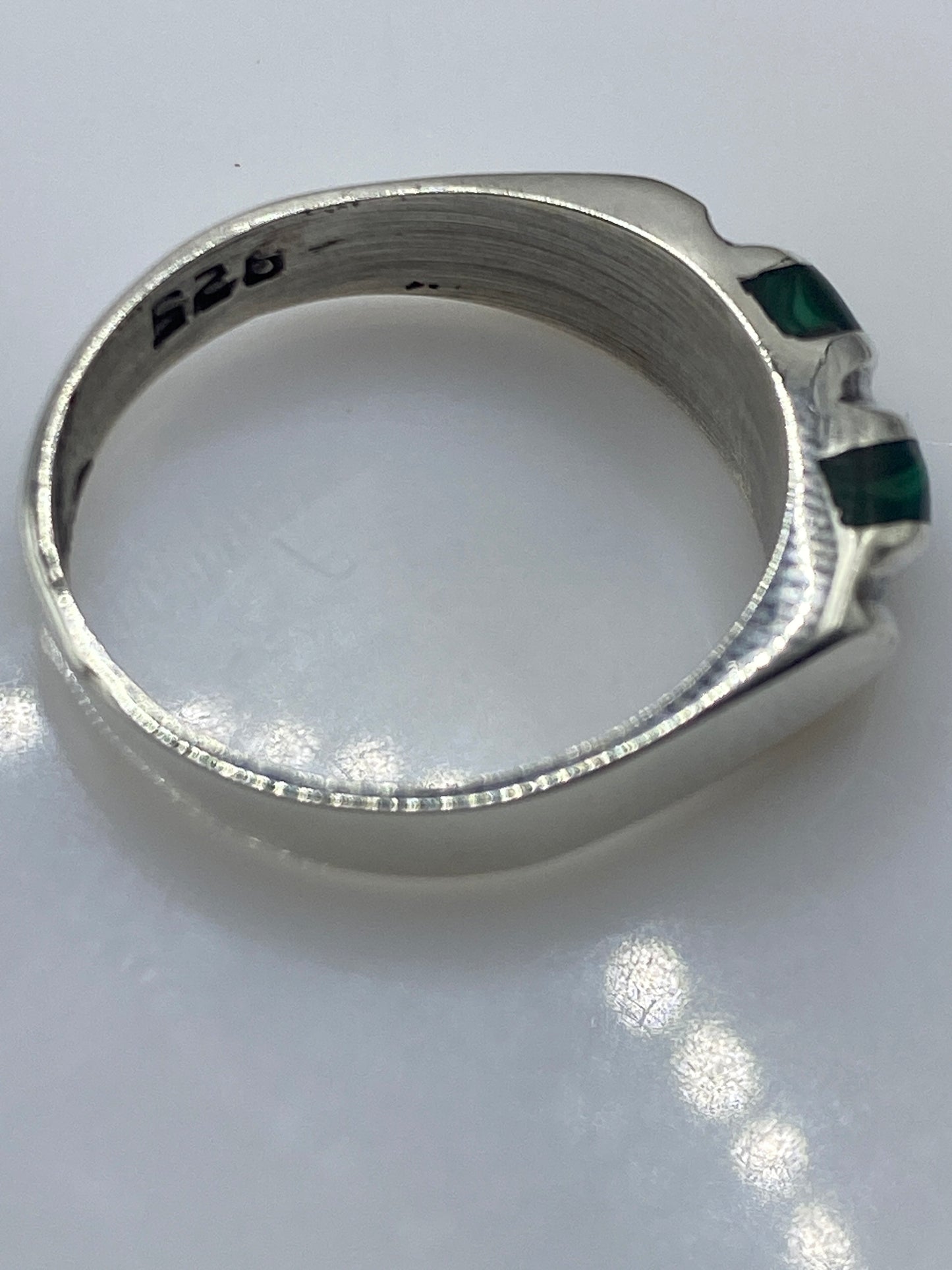 Anillo de Plata Malaquita Verde — Diseño Alternado Taxco — foto 5