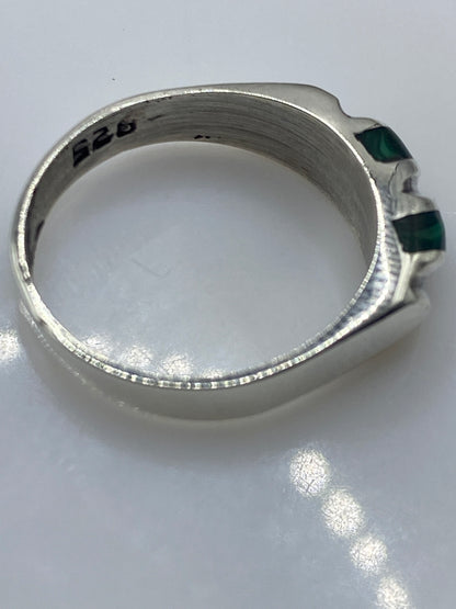 Anillo de Plata Malaquita Verde — Diseño Alternado Taxco — foto 5