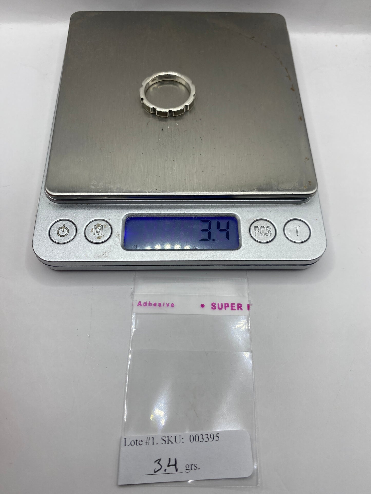 Anillo de Plata con Perla Natural — Geométrico Moderno — foto 6