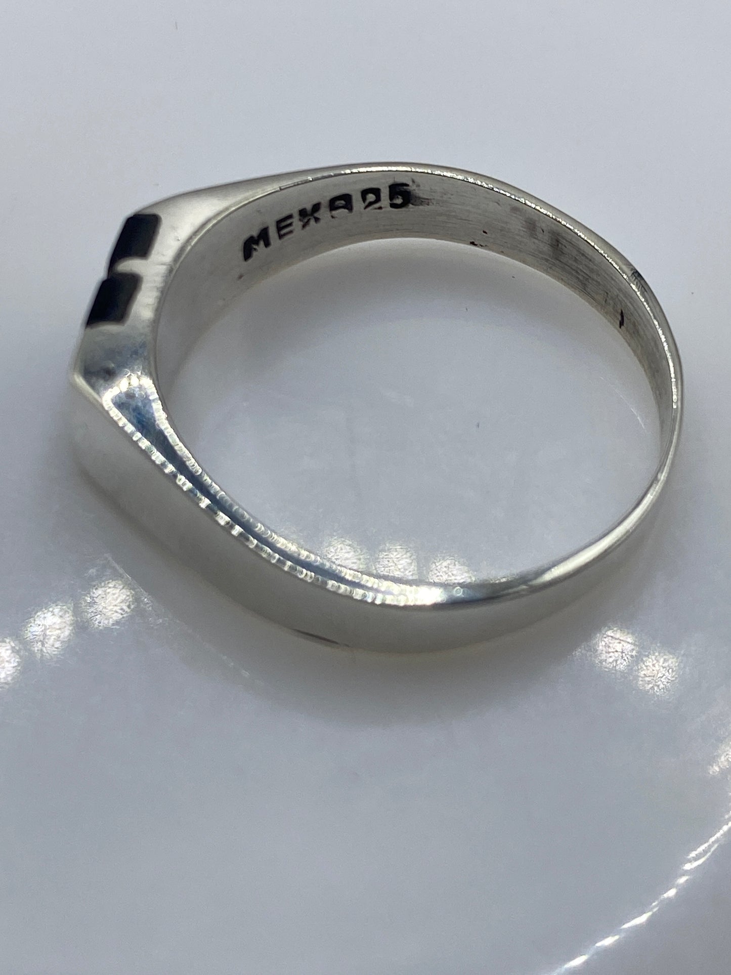 Anillo de Plata con Ónix Negro — Sello Minimalista — foto 5