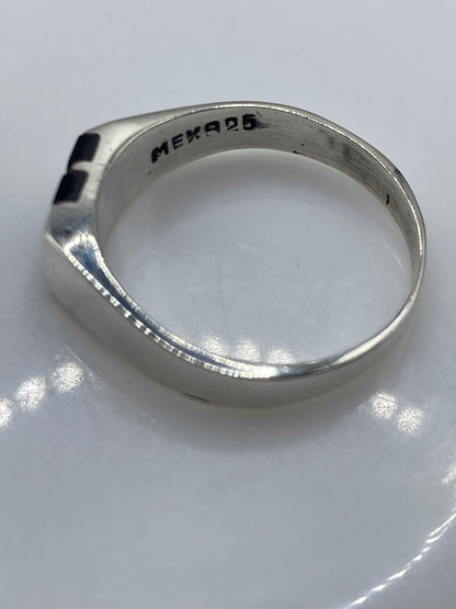 Anillo de Plata con Ónix Negro — Sello Minimalista — foto 5