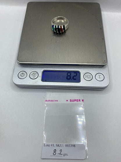 Anillo de Plata con Malaquita Verde — Diseño Geométrico Étnico — foto 5