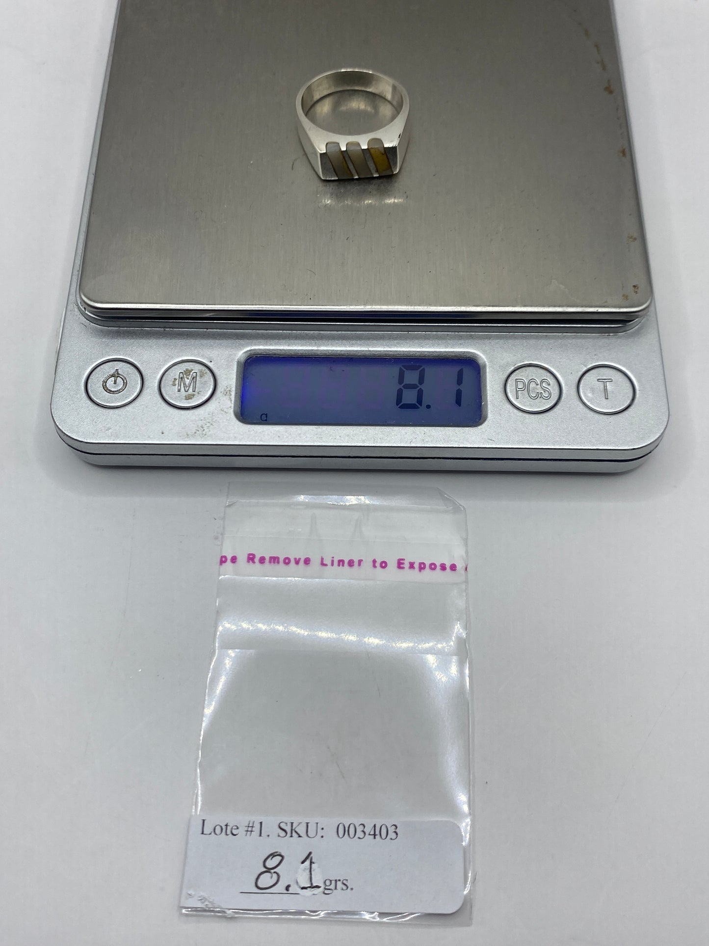 Anillo de Plata con Perla Natural — Diseño Arquitectónico — foto 6