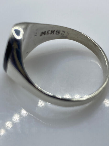 Anillo Plata Onix Negro Oval — Solitario Minimalista — foto 5