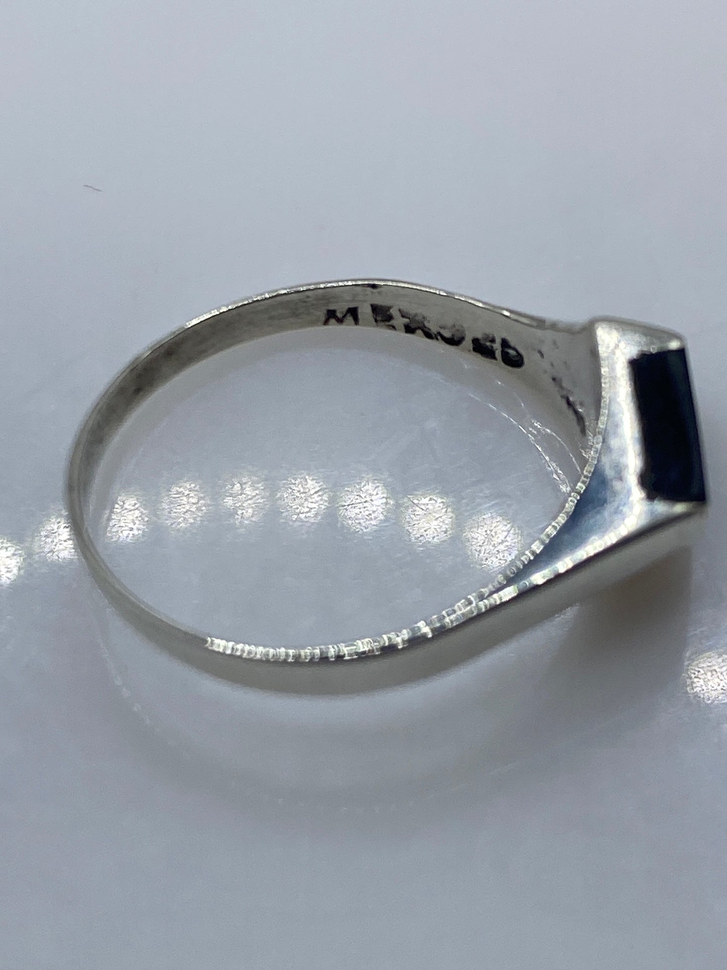 Anillo de Plata Ónix Negro — Solitario Minimalista — foto 5
