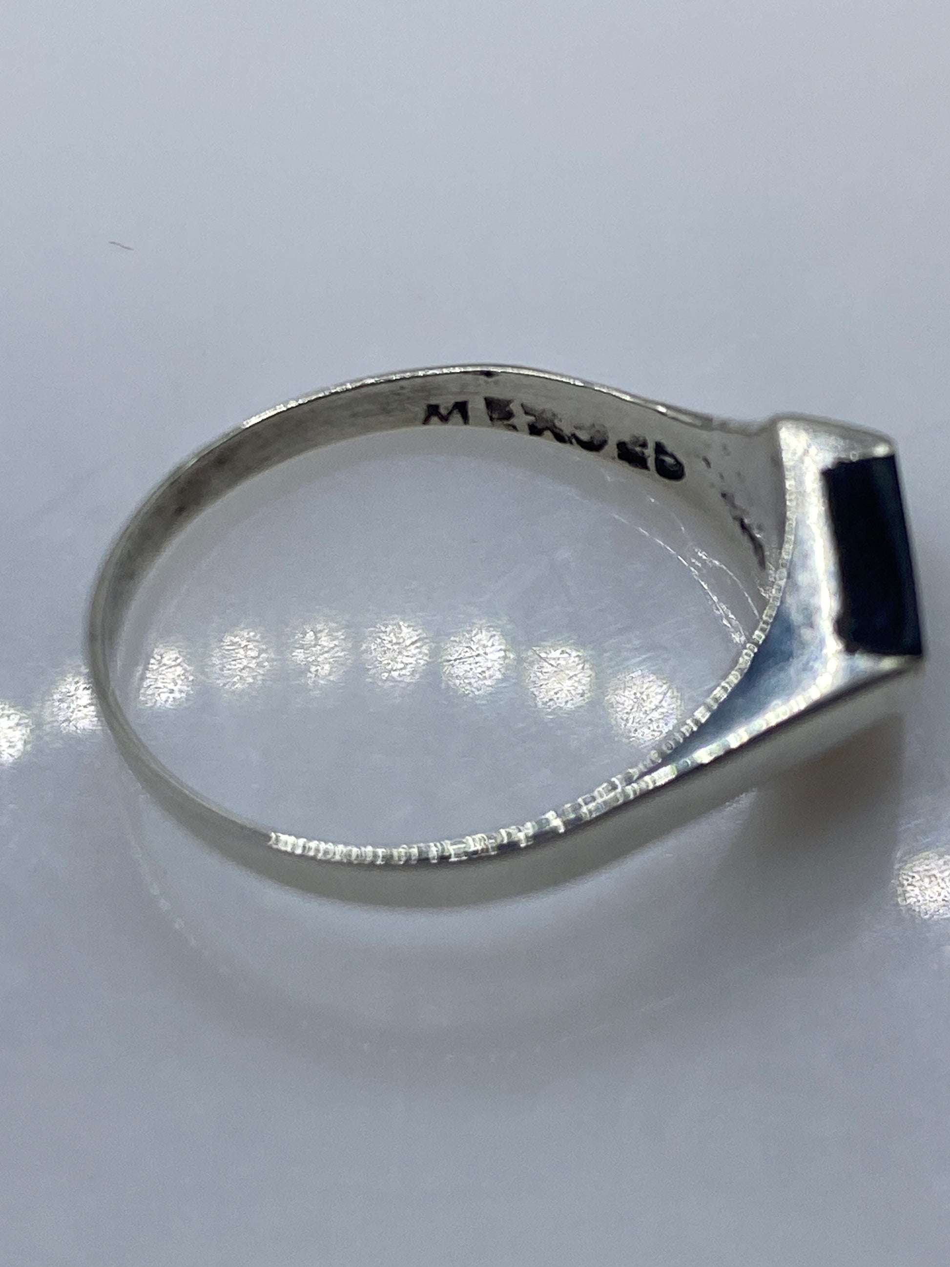 Anillo de Plata Ónix Negro — Solitario Minimalista — foto 5