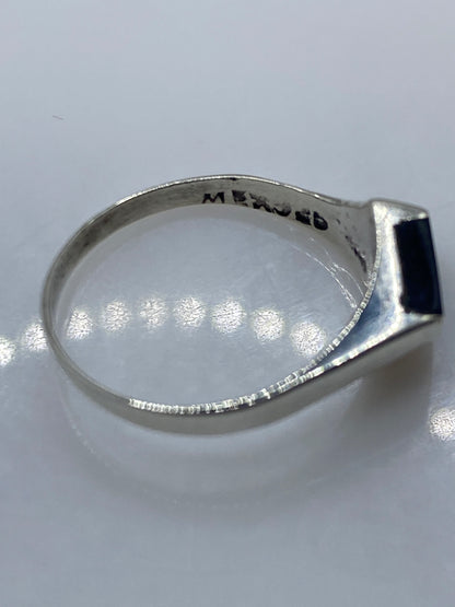 Anillo de Plata Ónix Negro — Solitario Minimalista — foto 5